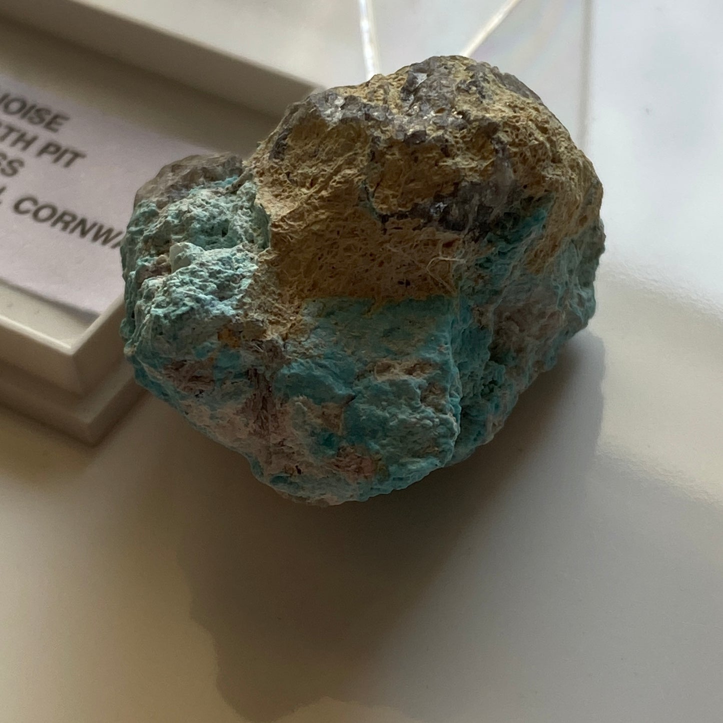 TURQUOISE FROM GUNHEATH CHINA CLAY PIT, CORNWALL. 25g MF1966