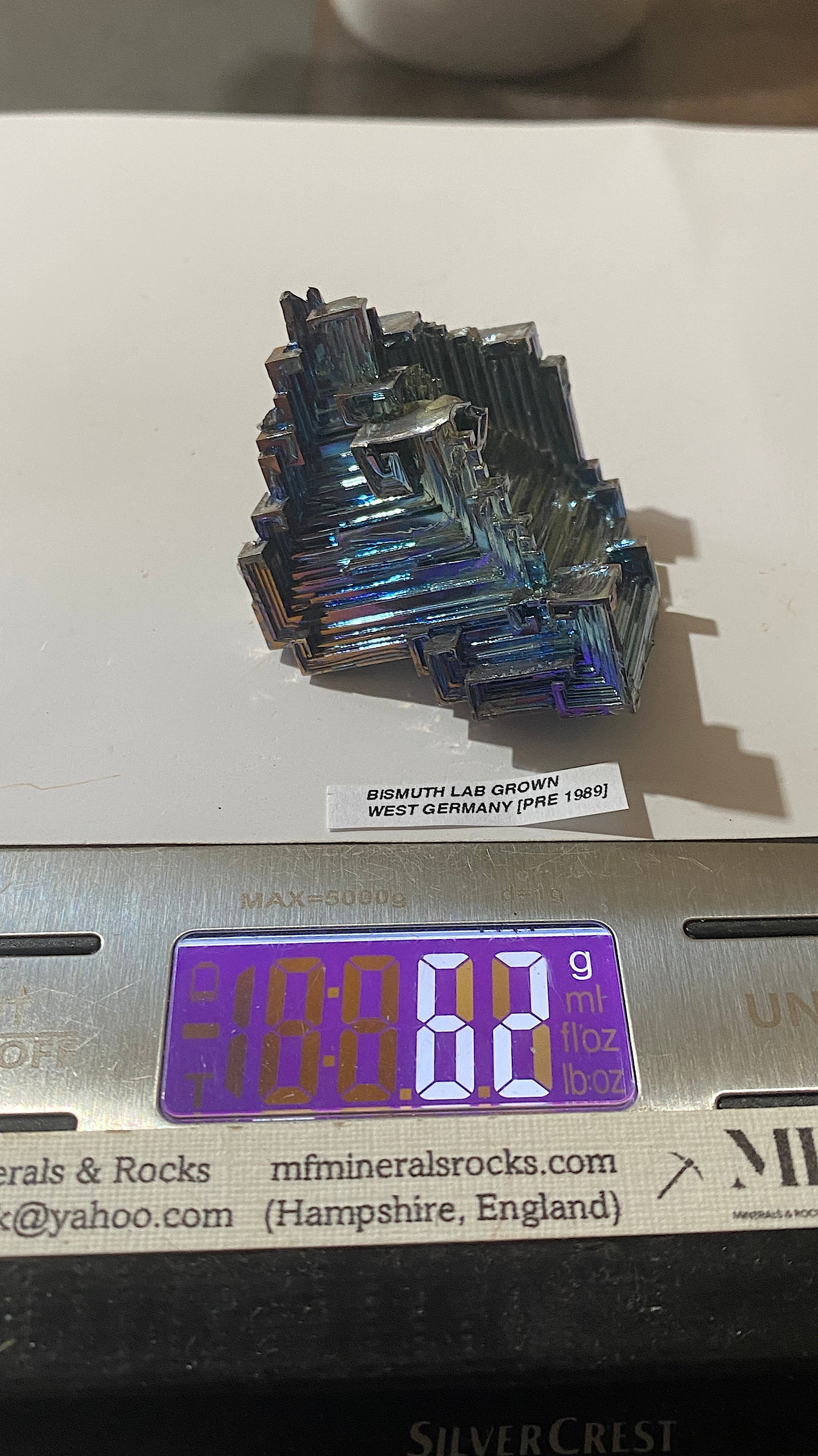 EXCEPTIONAL LAB GROWN BISMUTH : WEST GERMANY [PRE 1989]. 62g MF5186