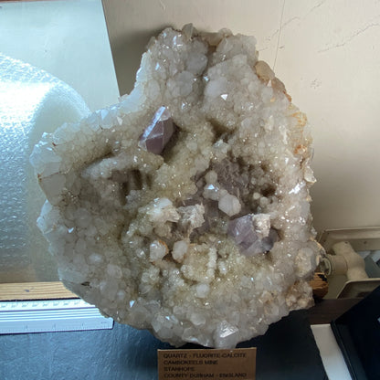 QUARTZ/CALCITE/FLUORITE - CAMBOKEELS MINE, CO DURHAM, ENGLAND SUBSTANTIAL 5.4kg MF2000