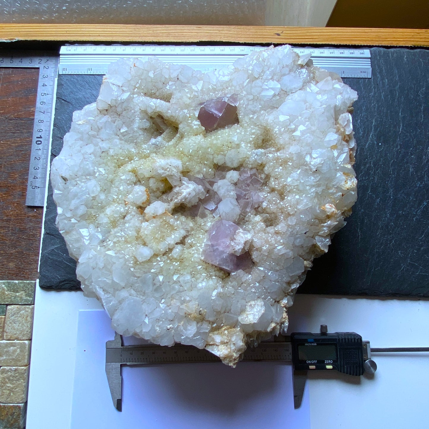 QUARTZ/CALCITE/FLUORITE - CAMBOKEELS MINE, CO DURHAM, ENGLAND SUBSTANTIAL 5.4kg MF2000