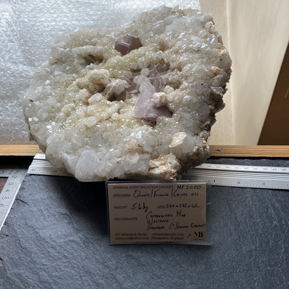 QUARTZ/CALCITE/FLUORITE - CAMBOKEELS MINE, CO DURHAM, ENGLAND SUBSTANTIAL 5.4kg MF2000