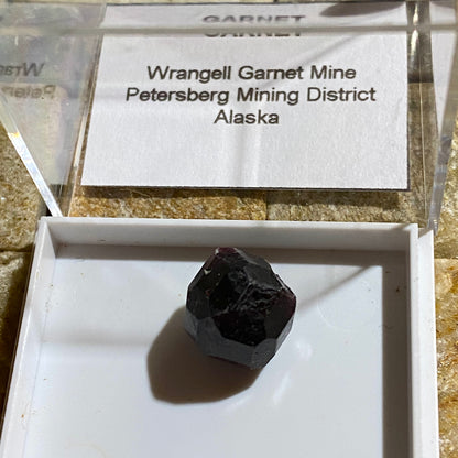 ALMANDINE GARNET CRYSTAL : WRANGELL GARNET MINE, PETERSBERG MINING DISTRICT, ALASKA, U.S.A. 2g. MF4546
