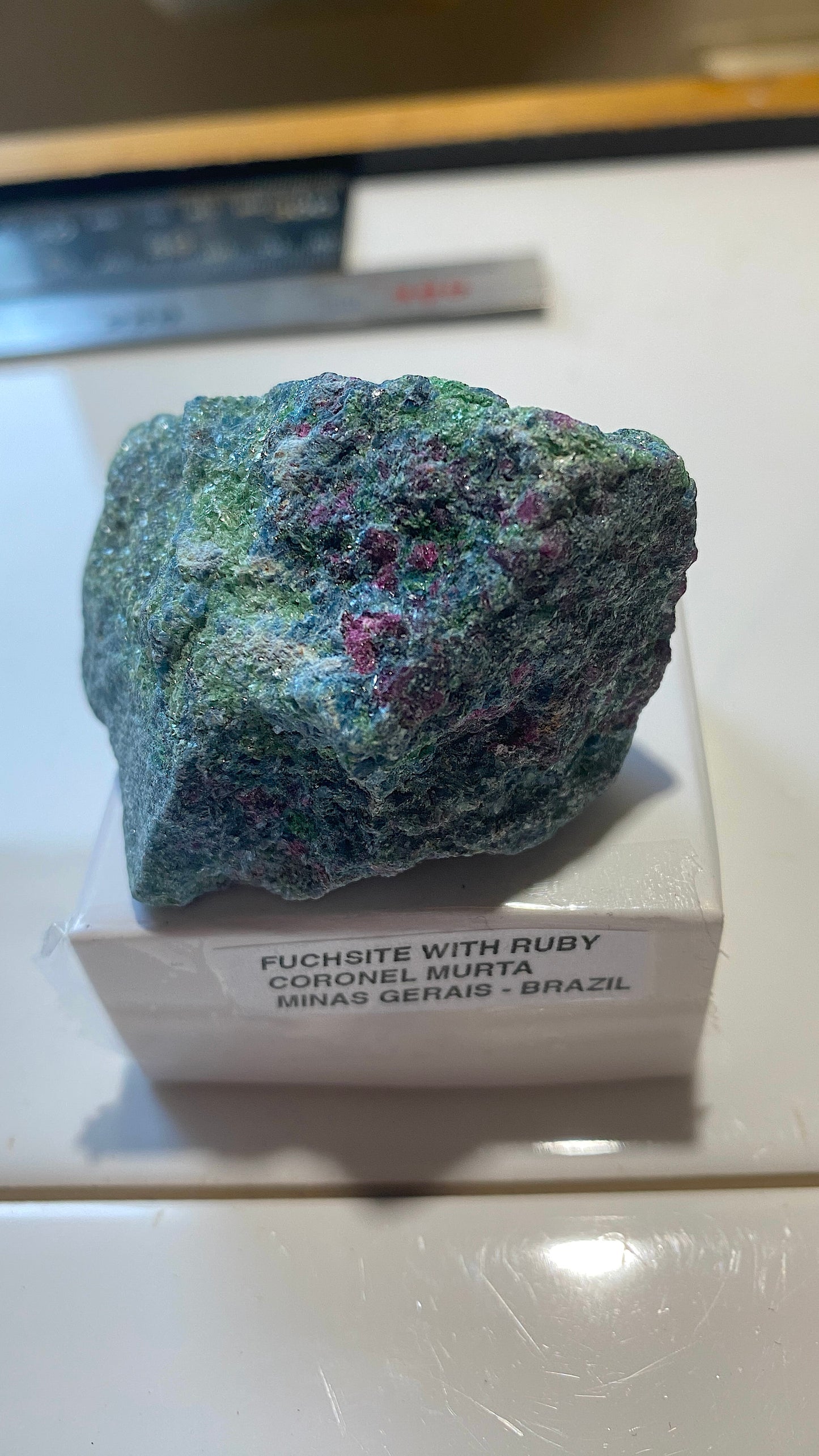 FUCHSITE WITH RUBY CORUNDUM : ERONGO MOUNTAINS, NAMIBIA, AFRICA 96g MF5189