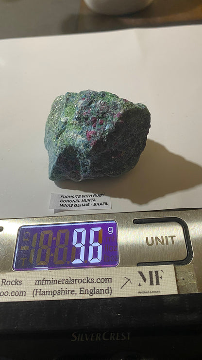 FUCHSITE WITH RUBY CORUNDUM : ERONGO MOUNTAINS, NAMIBIA, AFRICA 96g MF5189