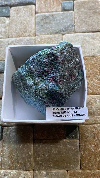 FUCHSITE WITH RUBY CORUNDUM : ERONGO MOUNTAINS, NAMIBIA, AFRICA 96g MF5189