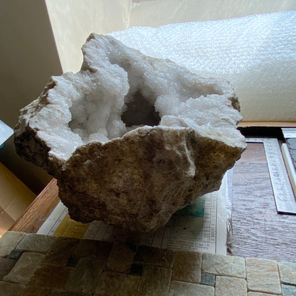 QUARTZ GEODE WONDERFUL MASSIVE PIECE FROM BU CRAA, MOROCCO 7.2kg MF2002