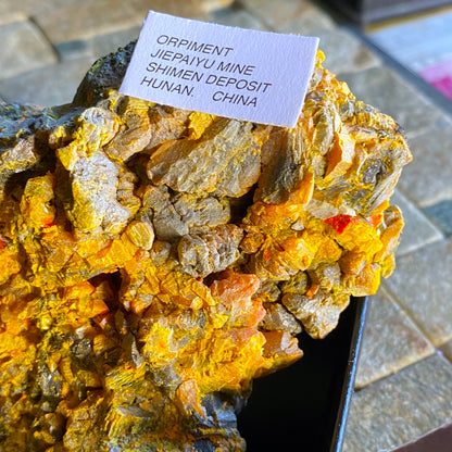 ORPIMENT FROM JIEPAIYU MINE, HUNAN, CHINA. 253g MF1350