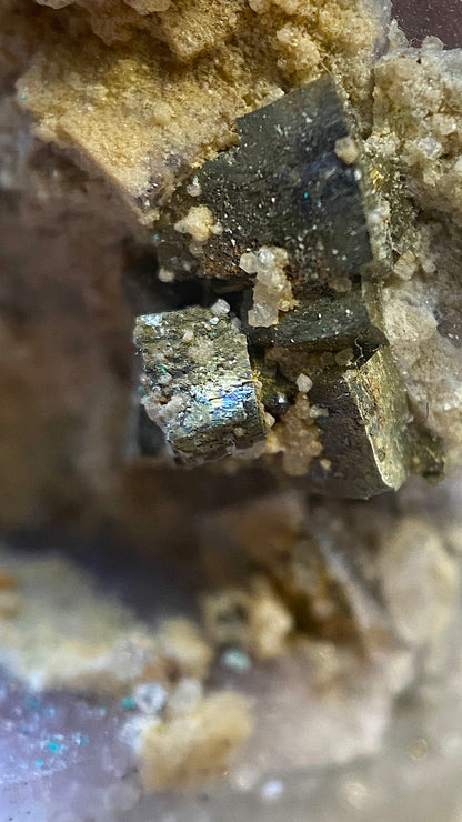 FLUORITE WITH MINOR CHALCOPYRITE : BLACKDENE MINE, IRESHOPESBURN, COUNTY DURHAM, ENGLAND 234g MF5190