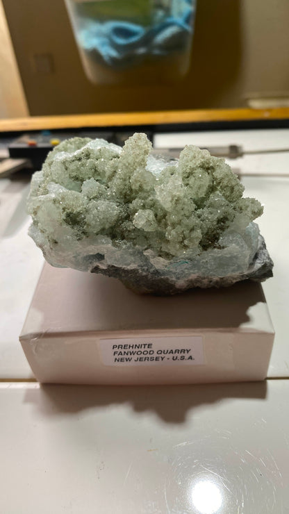 PREHNITE : FANWOOD QUARRY, WACHUNG, SOMERSET COUNTY, NEW JERSEY, U.S.A. 217g MF5191