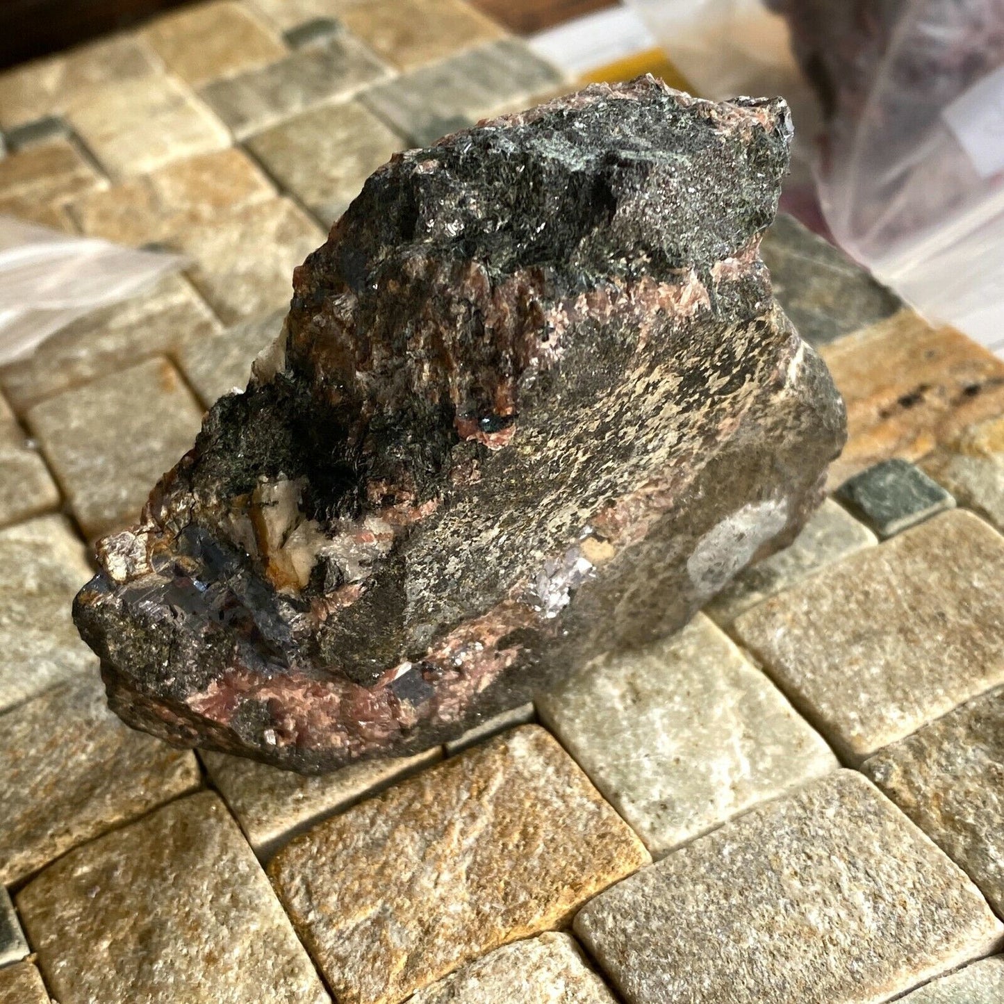 RHODONITE &amp; GALENE DE FILIPSTAD, SUÈDE 225g MF9854