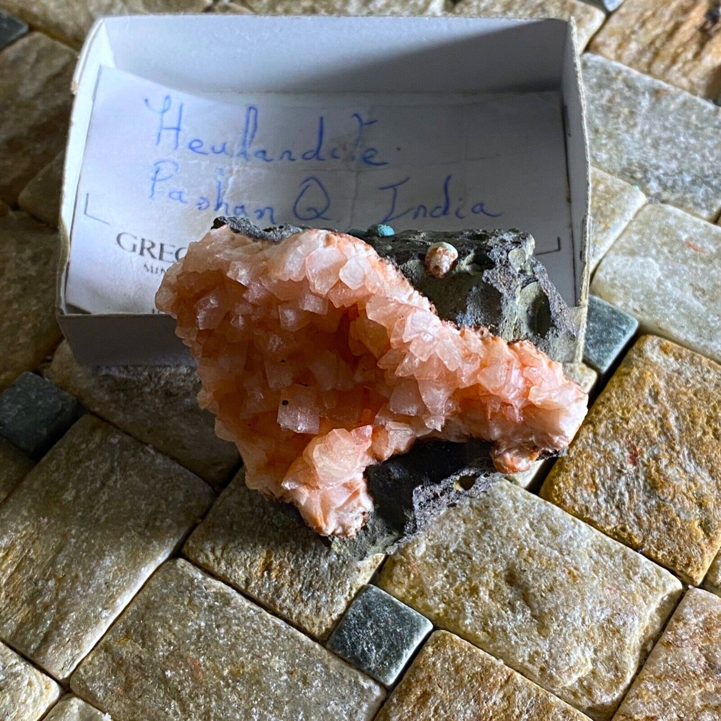 HEULANDITE ON MATRIX FROM MAHARASHTRA 53g MF629