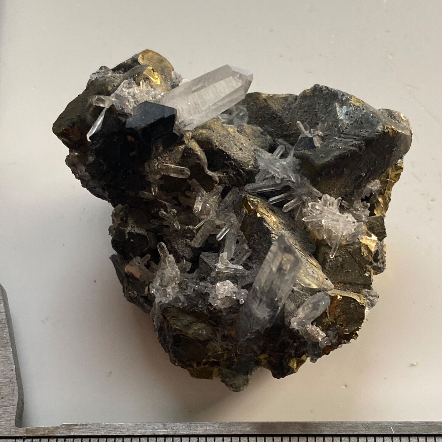 SPHALÉRITE/QUARTZ/CHALCOPYRITE/PYRITE DU PÉROU 48g MF621