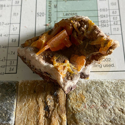 WULFENITE FROM THE LOS LAMENTOS MOUNTAINS, MEXICO 38g MF6490