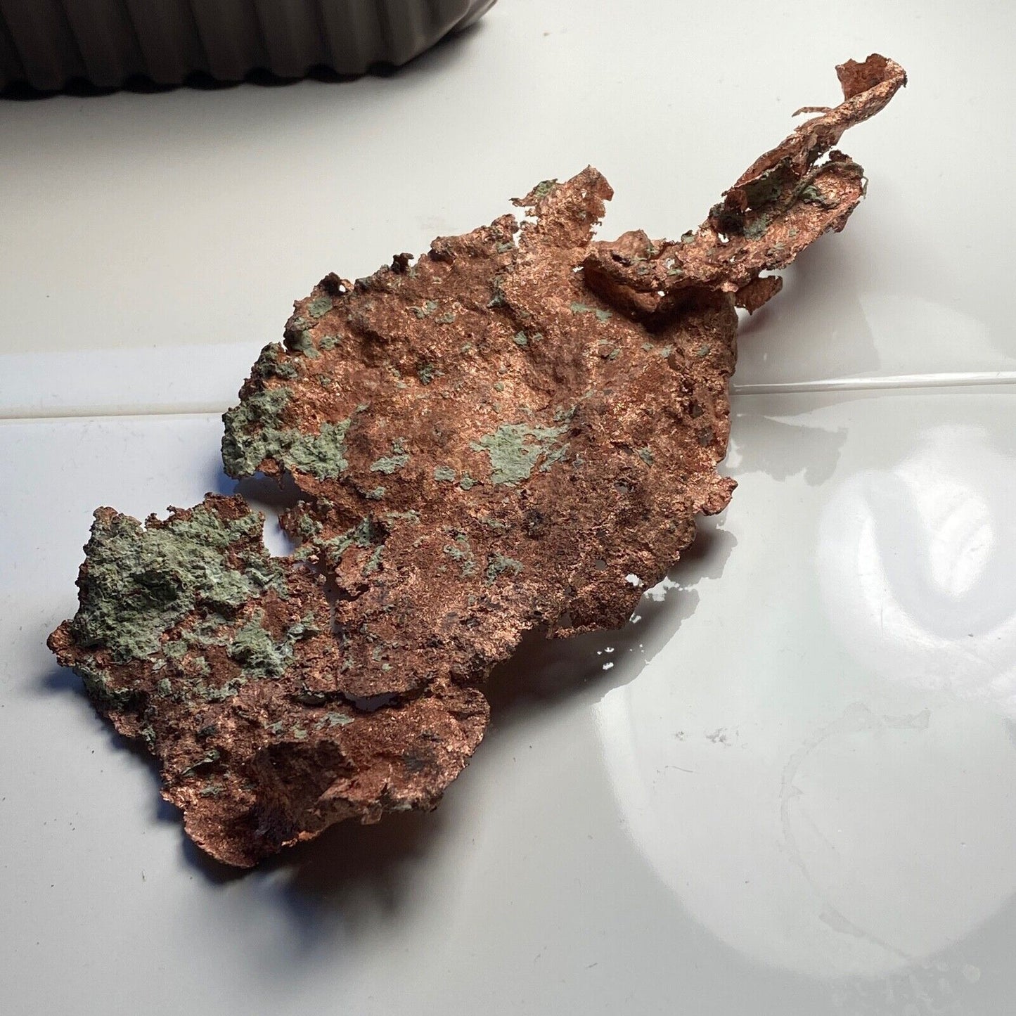 MINERAL MUESTRA RARO COBRE NATIVO TAMAÑO MÁS INUSUAL DE MICHIGAN MF6708