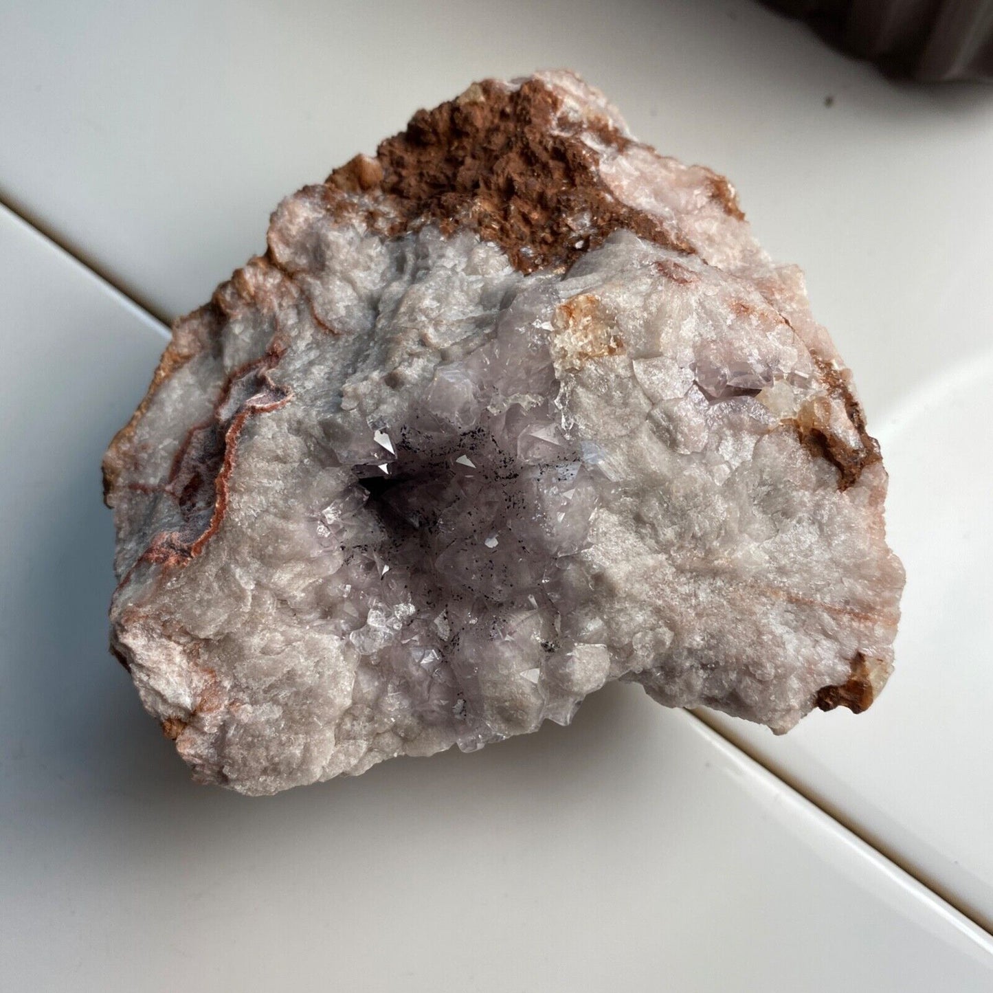 QUARTZ WITH GOETHITE INCLUSIONS FROM DULCOTE, SOMERSET 429g MF6920