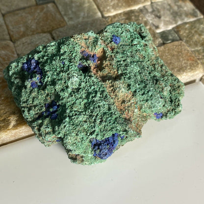 MALACHITE WITH AZURITE FROM COPPER BELT ZAMBIA  128g MF3932