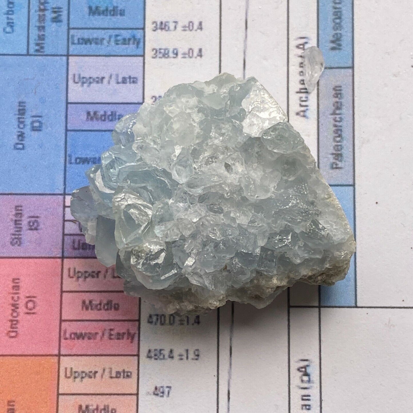 CELESTITE [ CELESTINE] MUESTRA NATURAL EN ÁSPERO MINADO 36g MF7107