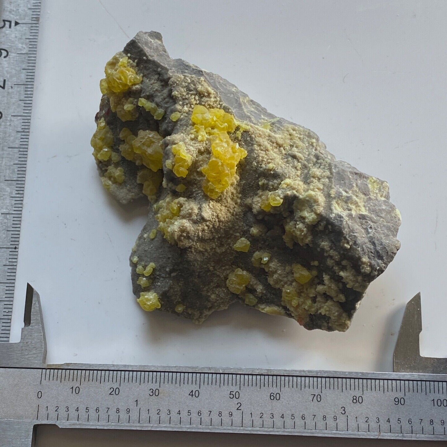 SULPHUR CRYSTALLISATION ON CELESTINE FROM SICILY 117g MF619