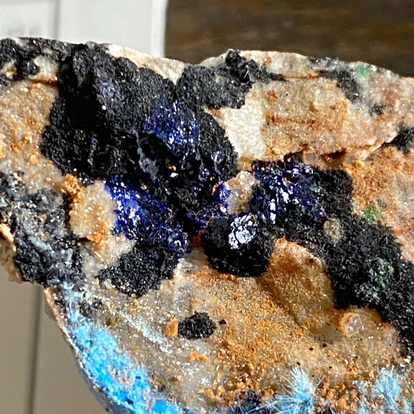 CYANOTRICHITE WITH OTHER INTERESTING MINERALS FROM ZAMBIA  87g MF3340D