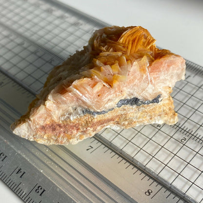 BARITE WITH GALENA FROM LES DALLES MINE, MIBLADEN, MOROCCO 101g MF6495