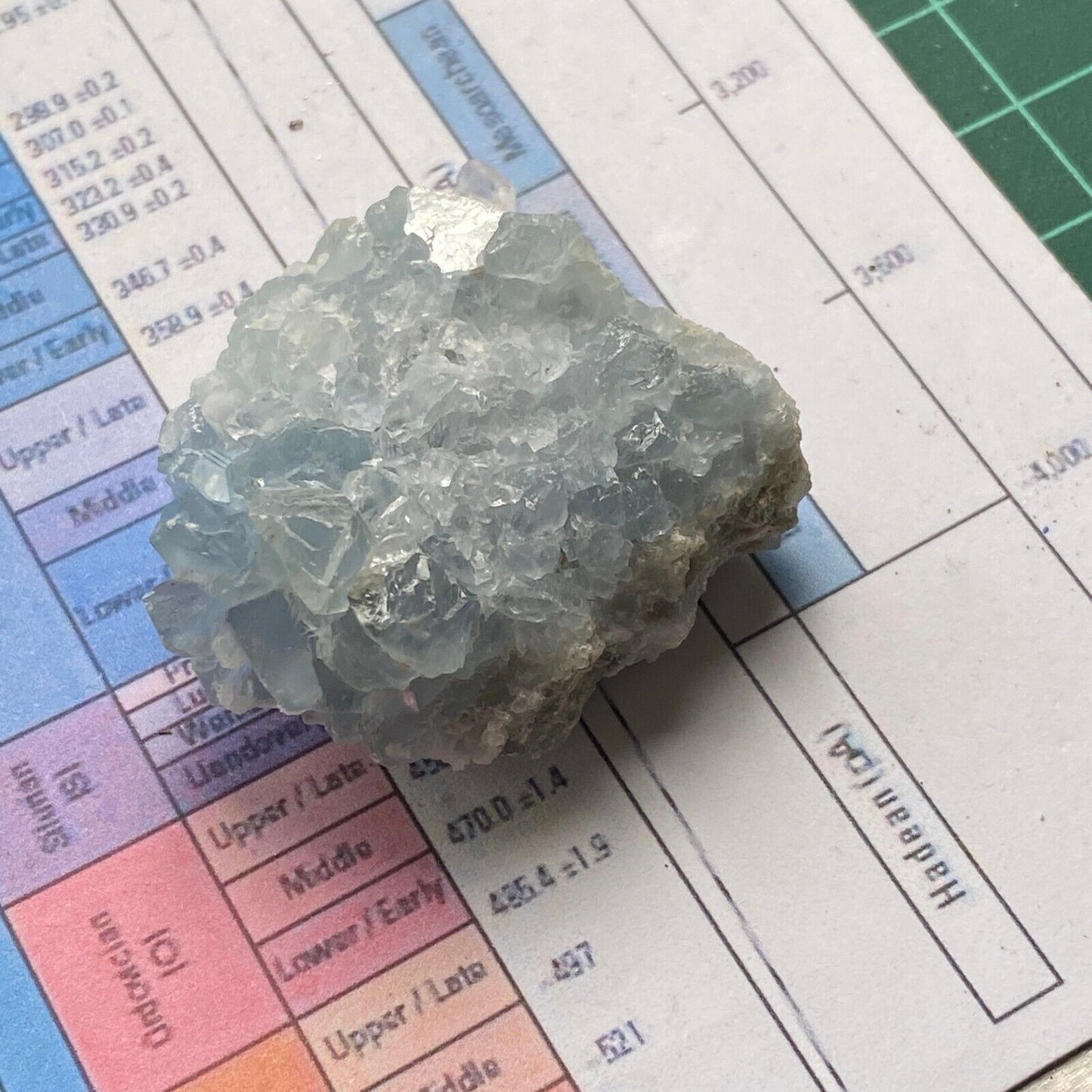 CELESTITE [ CELESTINE] MUESTRA NATURAL EN ÁSPERO MINADO 36g MF7107