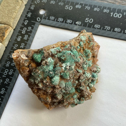 ROSASITE/SELENITE ON DOLOMITE MATRIX 232g  MF9829