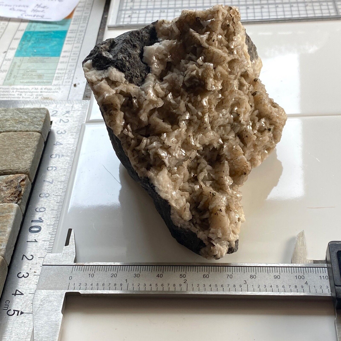 DOLOMITE/CALCITE/CHALCOPYRITE FROM SMALLCLEUGH MINE, CUMBRIA 948g MF365