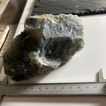 GREEN AGATE WITH QUARTZ FROM MORBI, INDIA LARGE 553g MF895