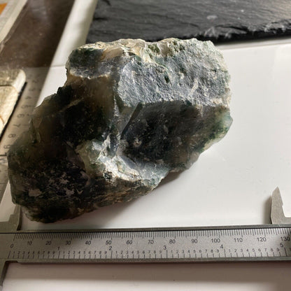 AGATE VERTE AVEC QUARTZ DE MORBI, INDE GRANDE 553g MF895