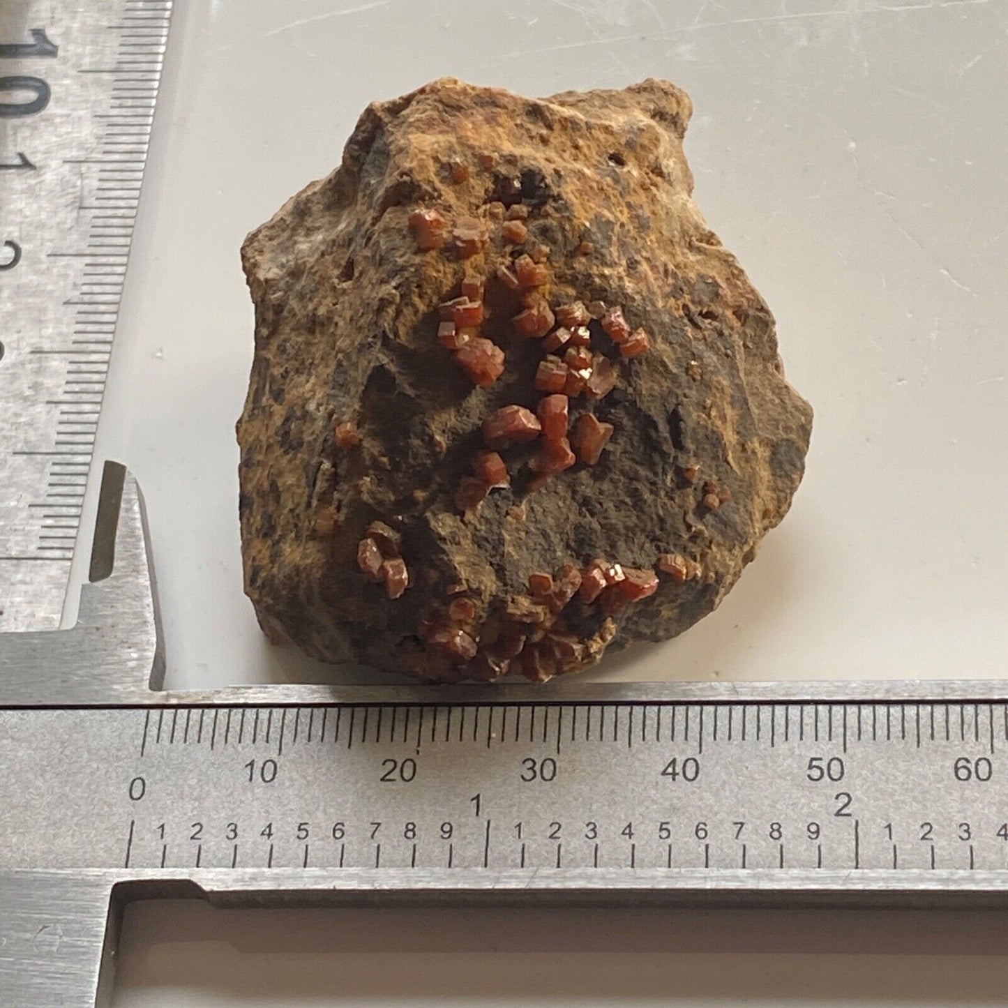 VANADINITE ON MATRIX FROM MIBLADEN, MOROCCO 50g MF960