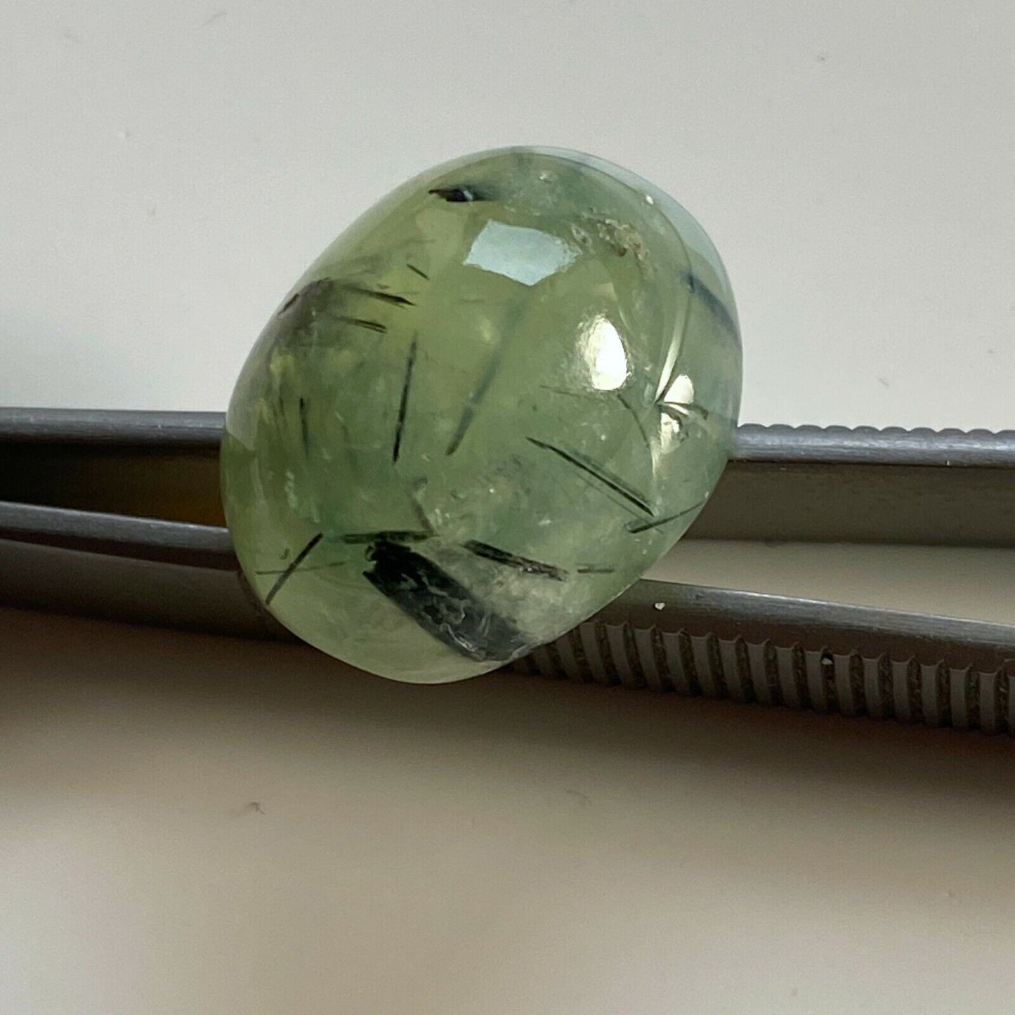 PREHNITE WITH TOURMALINE  INCLUSIONS NATURAL MINED UNTREATED 32.12Ct  MF443