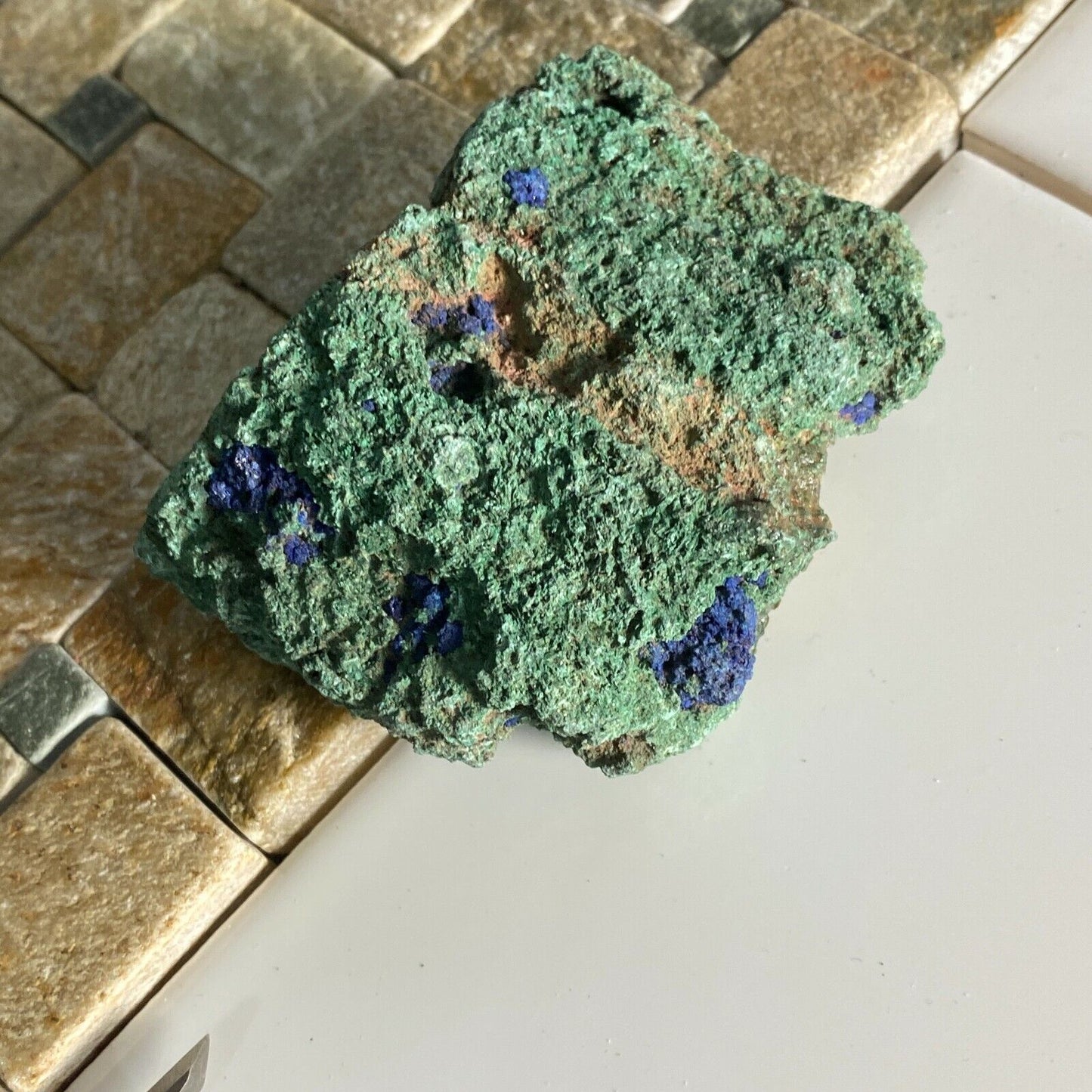 MALACHITE WITH AZURITE FROM COPPER BELT ZAMBIA  128g MF3932