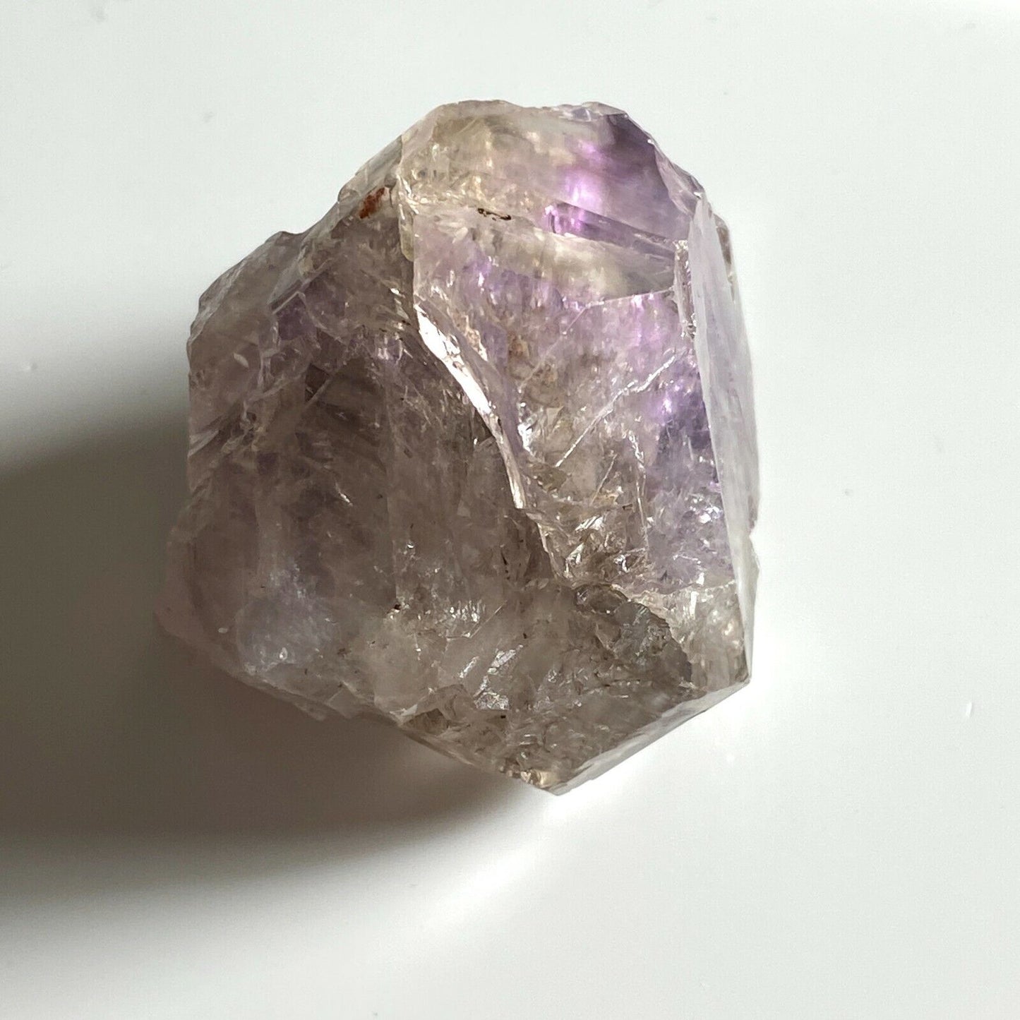 QUARTZ WITH AMETHYST GHOSTING UNUSUAL AND LOVELY SPECIMEN 87g MF1412