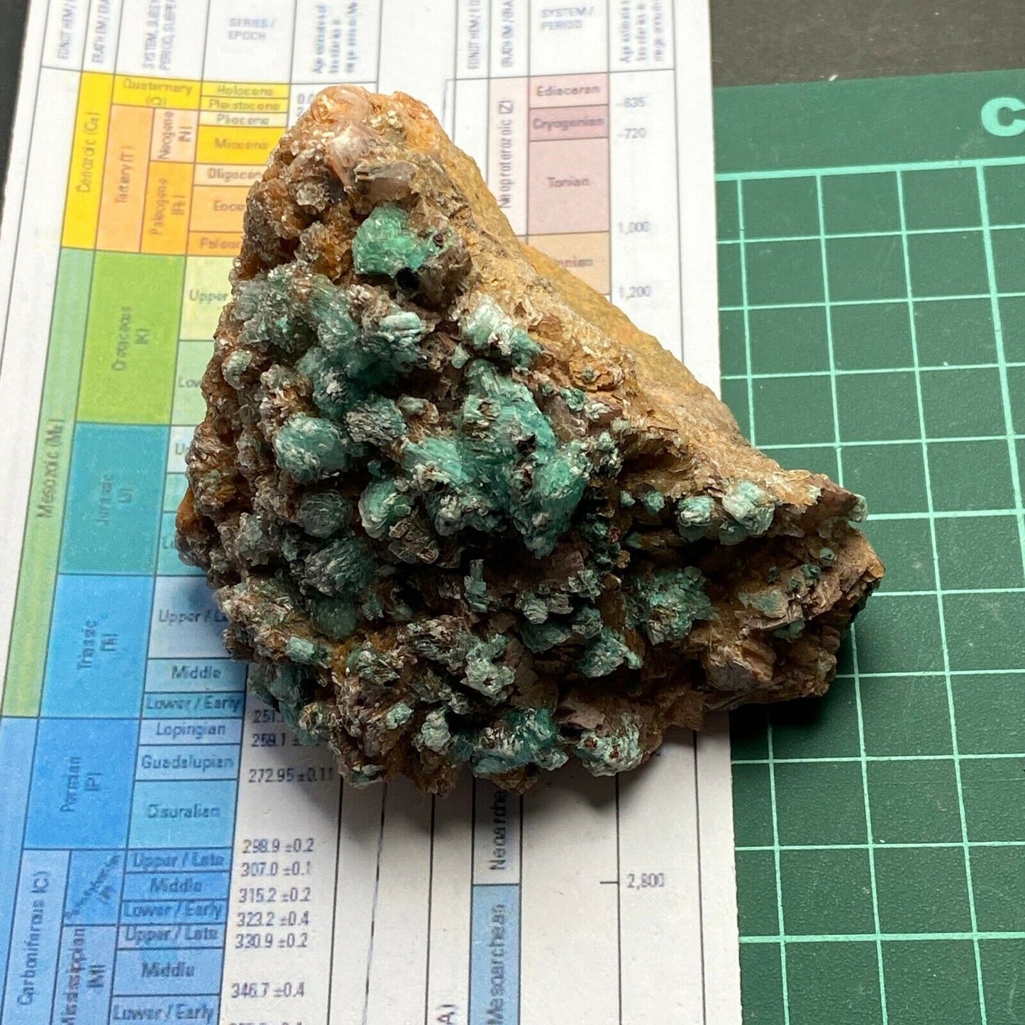 ROSASITE/SELENITE ON DOLOMITE MATRIX 232g  MF9829