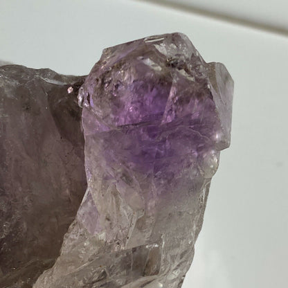 QUARTZ WITH AMETHYST GHOSTING UNUSUAL AND LOVELY SPECIMEN 87g MF1412