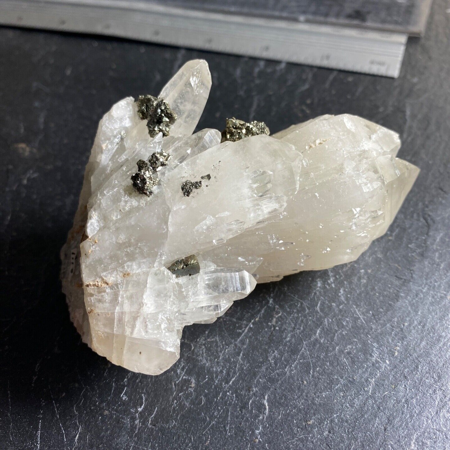 QUARTZ/PYRITE BEAUTIFULLY DEFINED SPECIMEN FROM BULGATIA 212g MF899