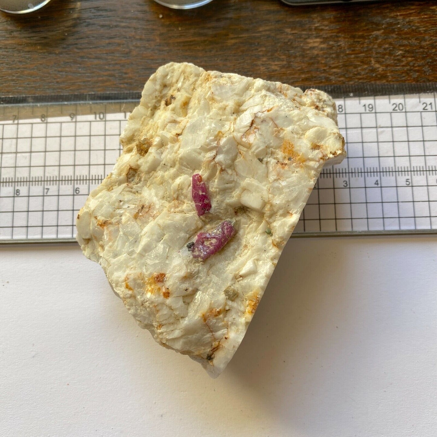 RUBY CORUNDUM ON MARBLE MATRIX FROM HUNZA VALLEY PAKISTAN 215g  MF1531