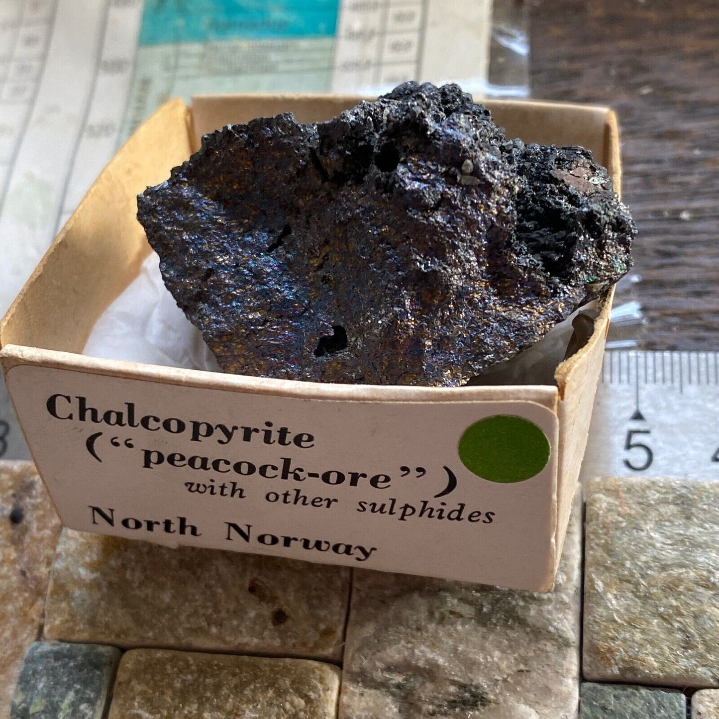 COPPER ORE FROM NORWAY [CHALCOPYRITE ETC] 107g MF6830