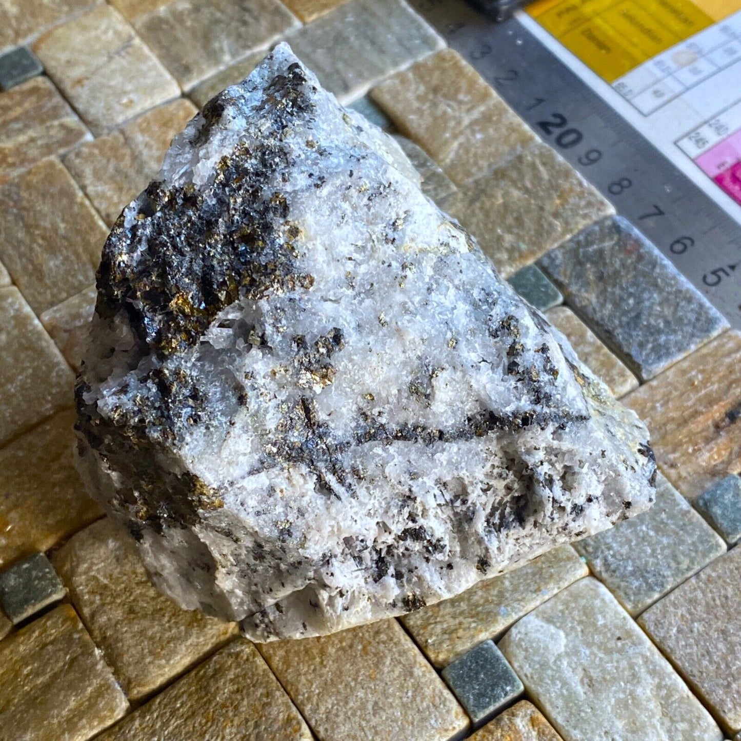 QUARTZ/SPHALERITE/PYRITE FROM SMALLCLEUGH MINE, CUMBRIA 533g MF607