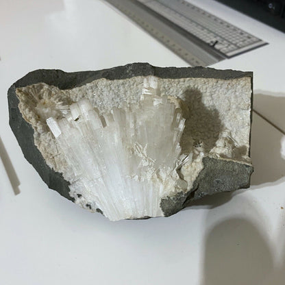 NATROLITE &amp; OKENITE LOVELY MUESTRA GRANDE DE LA INDIA 646g MF3965