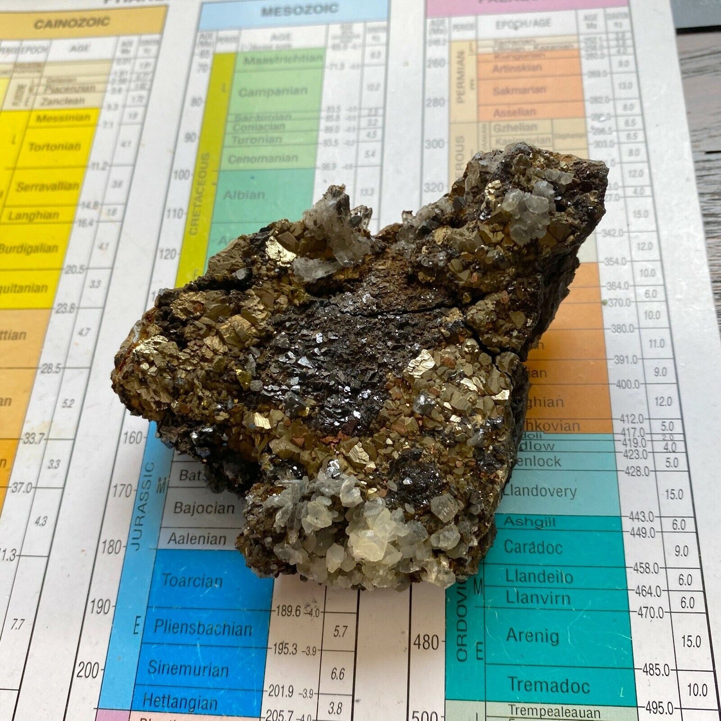 SPHALERITE/PYRITE/CALCITE DE CAVNIC, ROUMANIE 375g MF3372