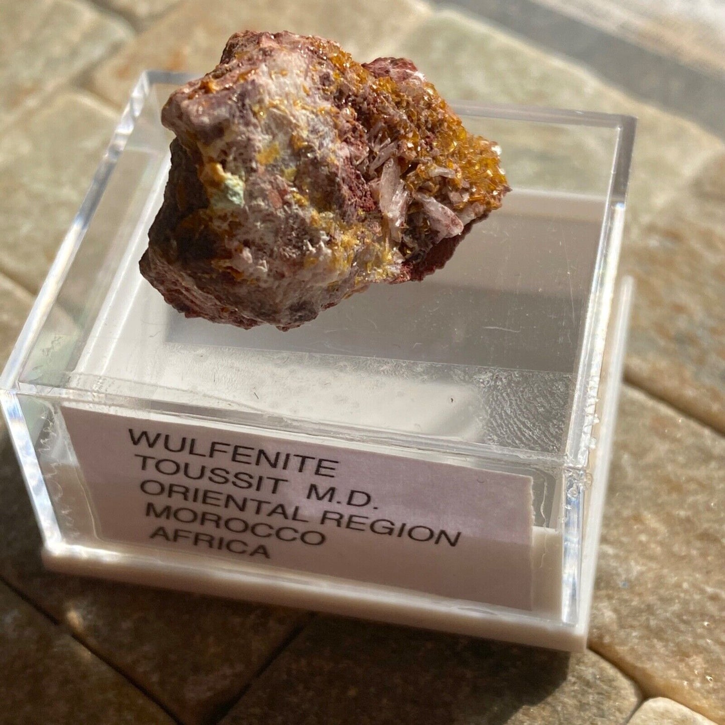 WULFENITE WITH DOLOMITE ETC 9g FROM TOUSSITE 9g MF1210