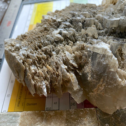 SELENITE  TWINNED CRYSTALLISATION FROM SWANAG ,DORSET ENGLAND 1051g MF6021