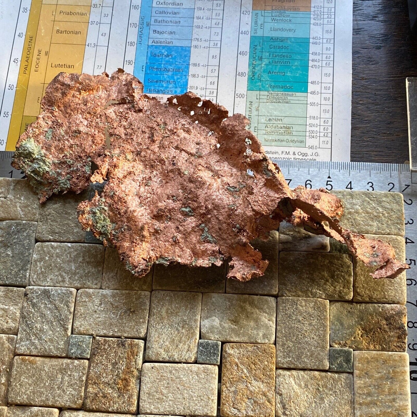 MINERAL MUESTRA RARO COBRE NATIVO TAMAÑO MÁS INUSUAL DE MICHIGAN MF6708