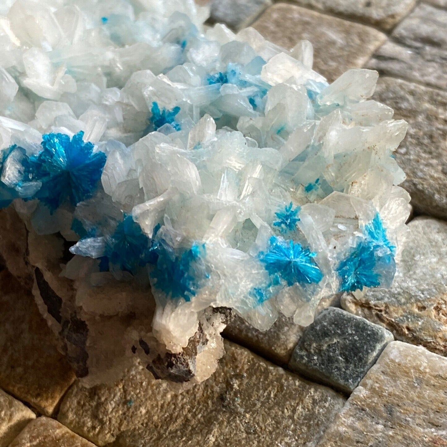 CAVENSITE ON STILBITE FROM WAGHOLI, PUNE, INDIA 114g MF6964