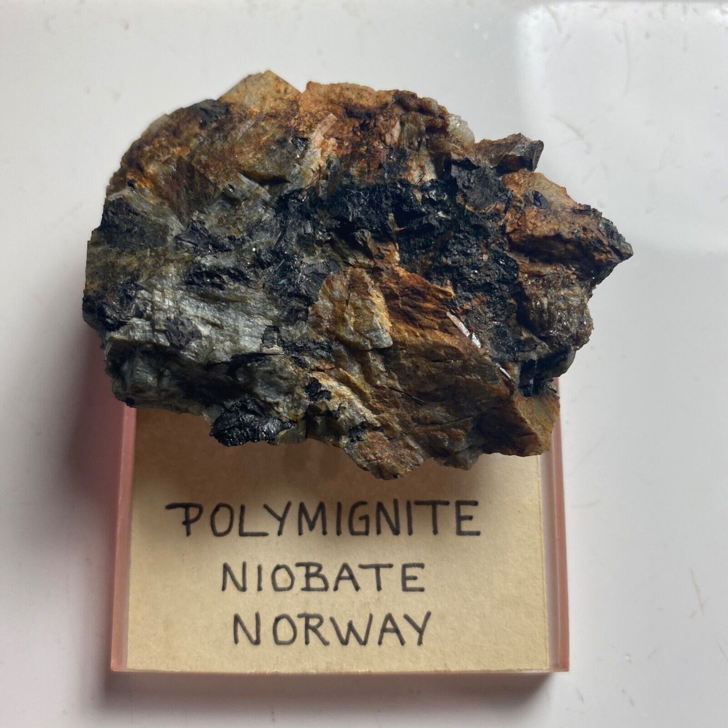 POLYMIGNITE [ZIRCONOLITE] FROM LARVIK, NORWAY 37g MF6982