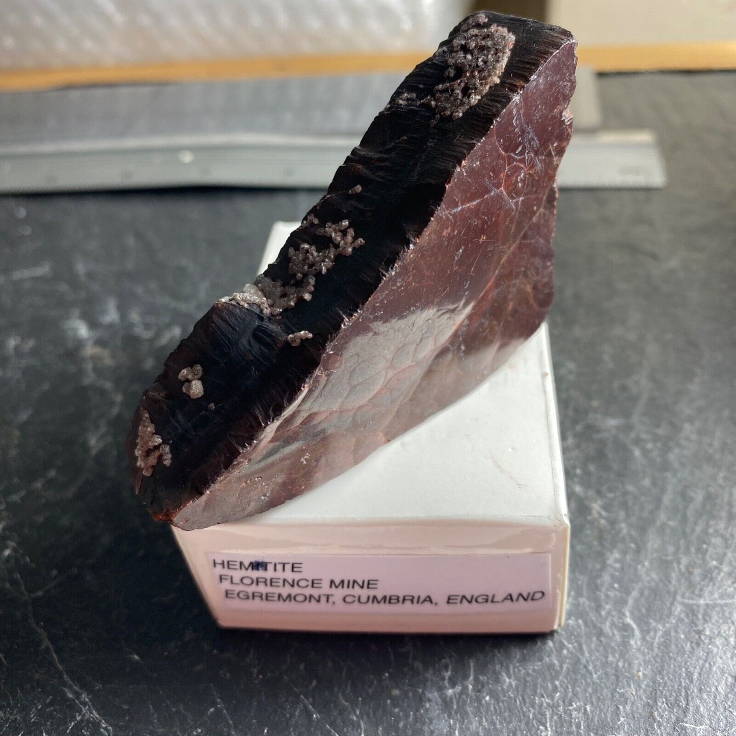 HEMATITE IRON ORE FROM FLORENCE MINE, CUMBRIA, ENGLAND 164g MF1014