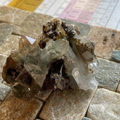 QUARTZ/CHLORITE IMPRESSIONNANT SPECIMEN DE KHARAN, PAKISTAN, 65g ET62