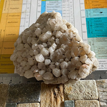 MINERAL SPECIMEN CALCITE ASSEMBLAGE FROM TONGWYNLAIS, WALES, UK 475g  MF6578