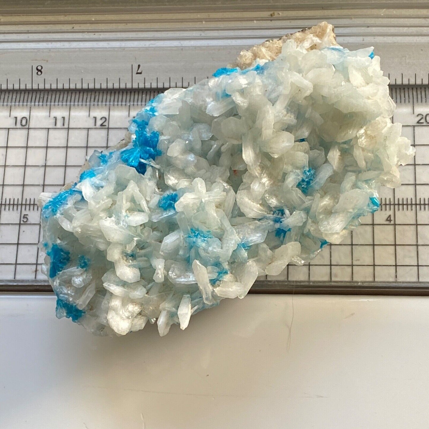 CAVENSITE ON STILBITE FROM WAGHOLI, PUNE, INDIA 114g MF6964